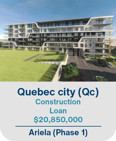 Quebec City (Qc), Construction Loan $20,850,000. Ariela (Phase 1)