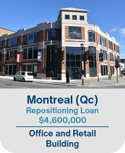 Montréal (Qc), Repositioning Loan $4,600,000. Office and Retail Building