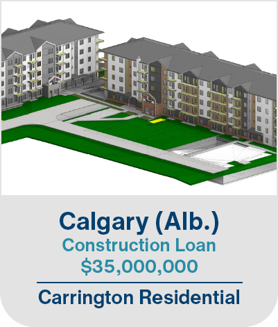 Calgary (Alb.), Construction Loan $35,000,000. Carrington Residential