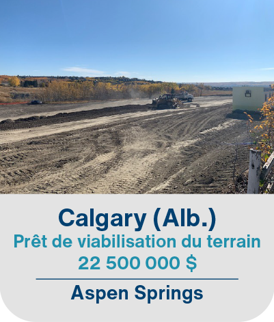 Calgary (Alb.) Prêt de viabilisation de terrain 22 500 000$ Aspen Springs