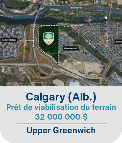 Calgary (Alb.), Prêt de viabilisation de terrain 32 000 000$. Upper Greenwich