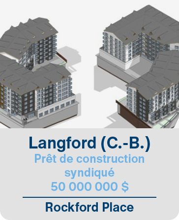 Langford (C.-B.) Prêt de construction syndiqué 50 000 000$ Rockford Place