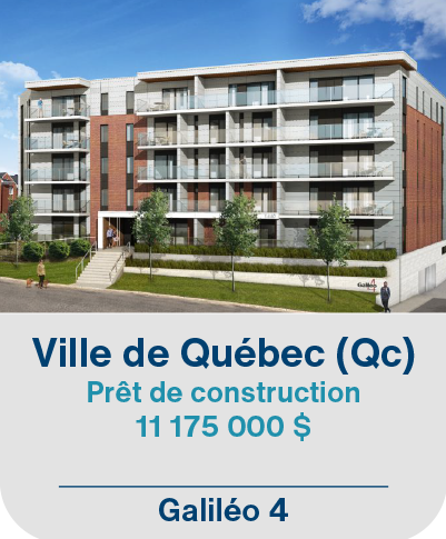 Ville de Québec (Qc) Prêt de construction 11 175 000$ Galiléo 4