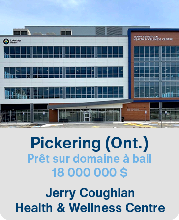 Pickering (Ont.) Prêt sur domaine à bail 18 000 000$ Jerry Coughlan Health & Wellness Centre